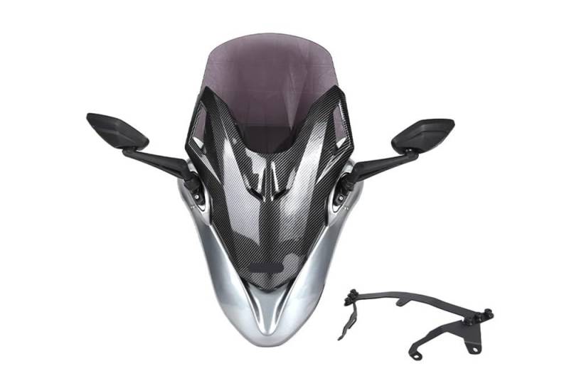 HAVEDONH Motorrad Windschutzscheibe Für h&ond&a PCX160 Pcx160 125 Motorrad Frontscheibe Windschutz Vorne Erhöhte Windschutzscheibe Deflektor Schutz Zubehör von HAVEDONH