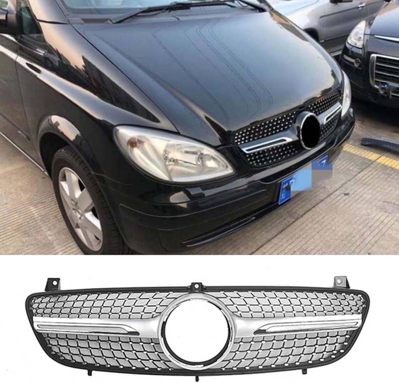 Auto Front Kühlergrille für Benz W639 Viano/Vito 2006-2010,Vorne Kapuze Kühlergrill Ersatz zubehör, Sport Stil Kühlergrill Autoersatzteile,A von HAVERN