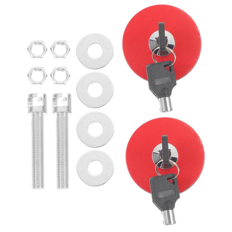 HAWILLOSCH 1 Set Auto Motorhaube Verriegelungs Pin Schnellverschluss Haubenpins Für Fahrzeug Bumper Haubenverschlusssatz Hochwertiger Hood Pin Kit von HAWILLOSCH