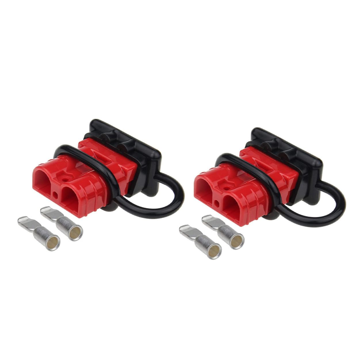 HAWILLOSCH 1 Set Gabelstapler Power Connector Batterie Stecker Mit 2 Gehäusen 2 Staubkappen Und 4 Anschlüssen 50A 600V Robustes Zubehör Für Gabelstapler Batterien von HAWILLOSCH