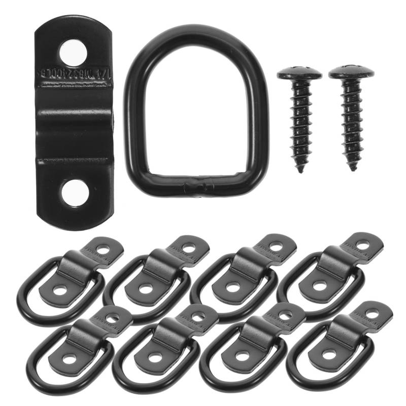 HAWILLOSCH 10er Set D Ring Haken Zur Sicheren Ladungssicherung Schwerlast Tie Down Für Pickup Truck Und Trailer Oberflächenmontage Haken Mit Kapazität von HAWILLOSCH