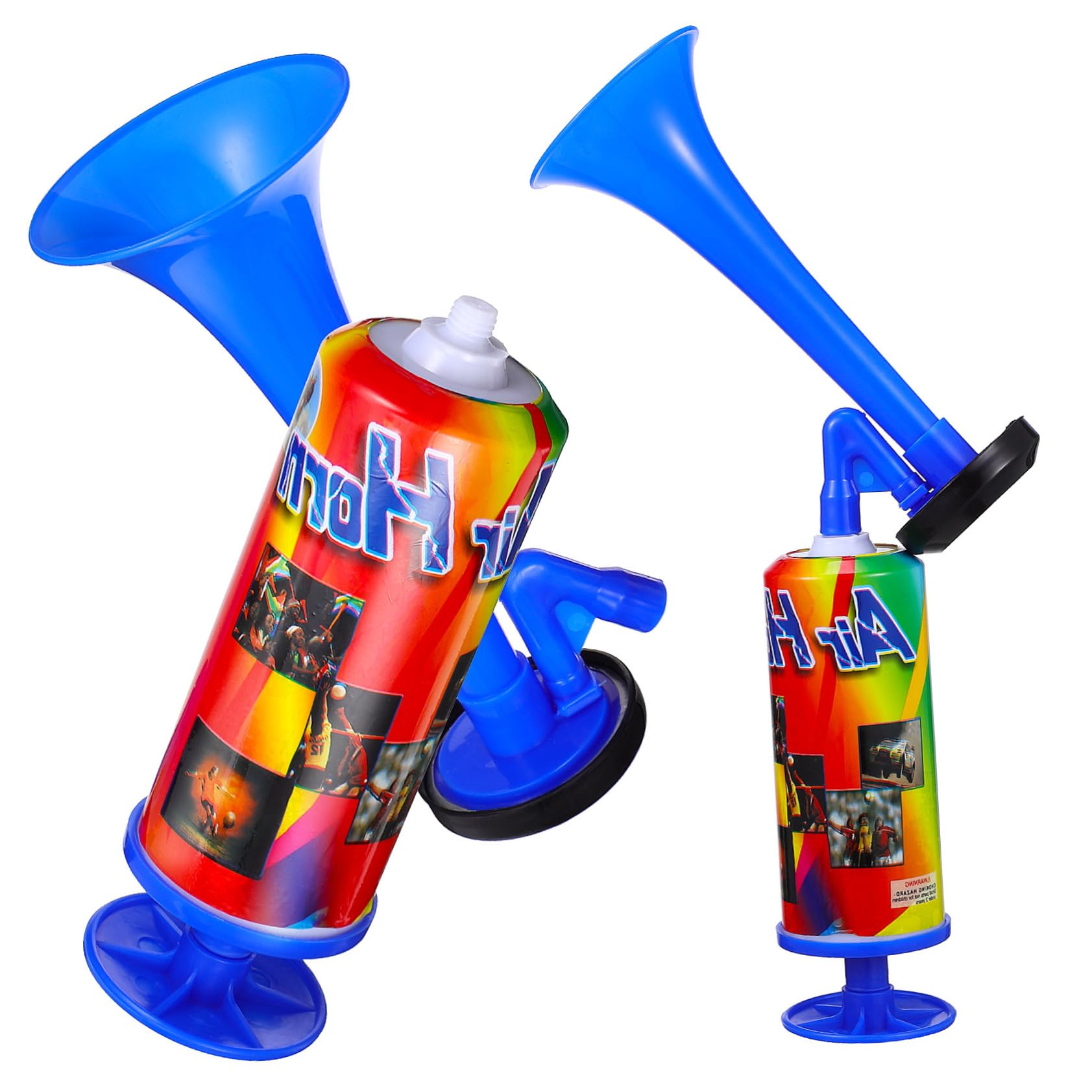 HAWILLOSCH 2 Stk jubelndes Horn Lufthornpumpe Jubel Requisiten Horn Pumpenlufthorn Sporthupe Cheer Air Horn Handlufthorn Handpumpe Lufthorn für Bootfahren Umweltfreundliches Kunststoff-PP von HAWILLOSCH