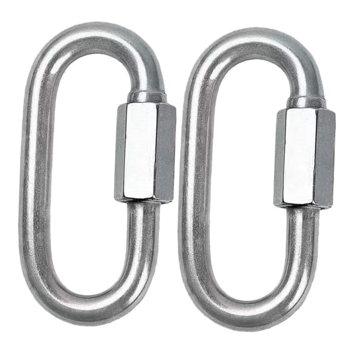 HAWILLOSCH 2St Trailer-Link Bergsteigen kletterzubehör Outdoor karabiner Klettern Zubehör Karabinerhaken schwere Ausführung Karabinerverschluss Federhaken Rostfreier Stahl Silver von HAWILLOSCH