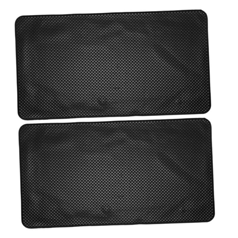 HAWILLOSCH 2st rutschfeste Matte Armaturenbrett-pad Auto Armaturenbrett Pad Pads Für Auto-armaturenbrett Autoinnenausstattung rutschfeste Unterlage Fürs Auto Autozubehör Pu-kleber Black von HAWILLOSCH