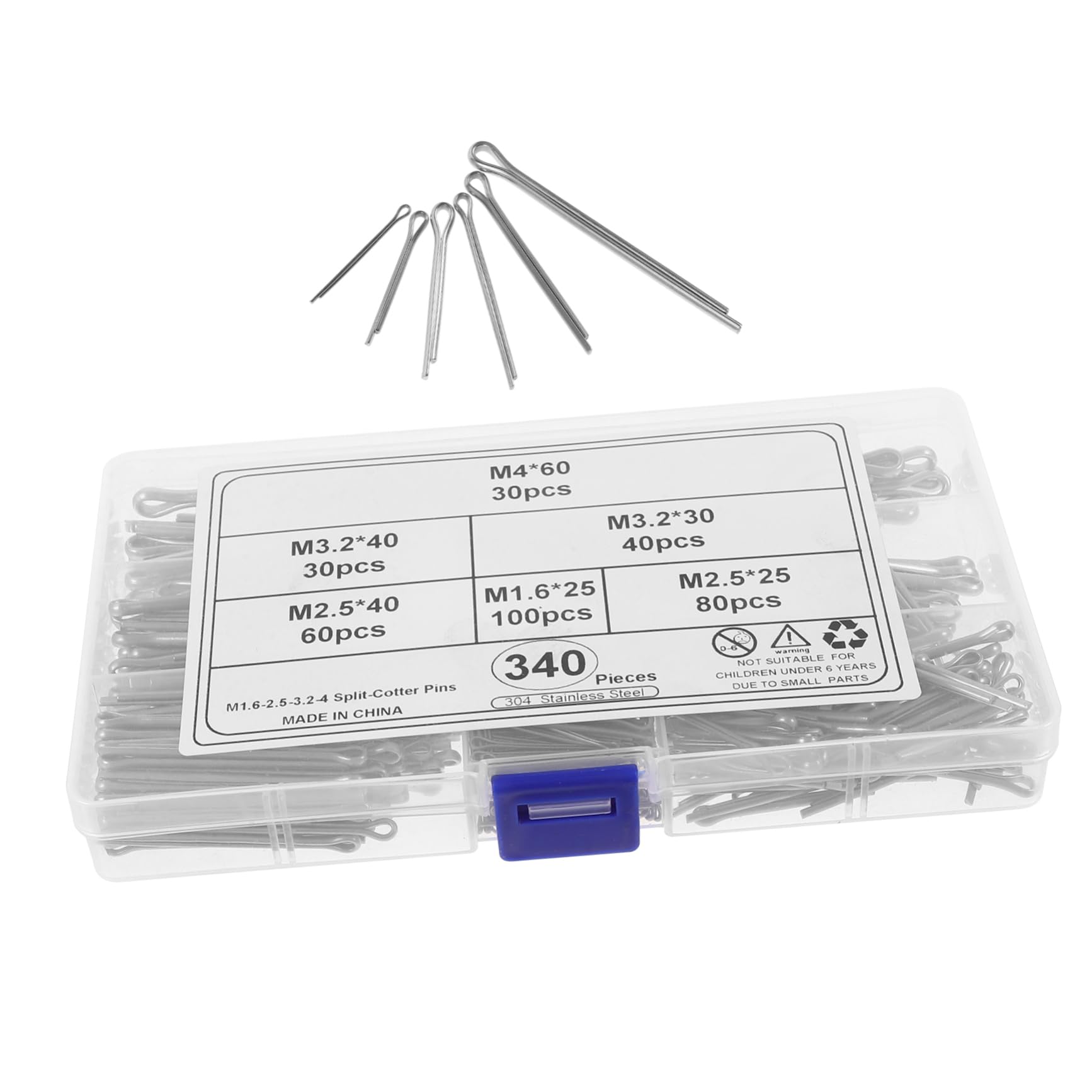 HAWILLOSCH 340 STK ausstecher Rentier würfelunterlage apparation geräte obstwaschmaschine Box-Set Hardware-Pins Metallstifte Sicherungsstift Kupplungsstifte Pin-Clips Rostfreier Stahl von HAWILLOSCH