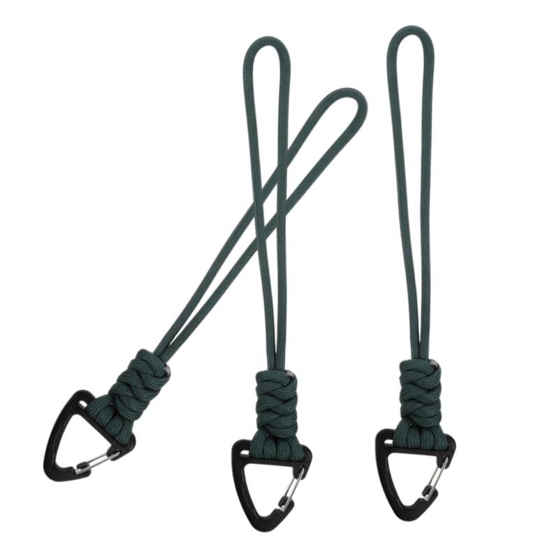 HAWILLOSCH 3st Auto Schlüsselanhänger Nützliches Karabinerband Handgelenkband Für Das Telefon Schlüsselband Gegen Verlust Karabinerleine Vielseitiges Karabiner-lanyard Olive Green ，pp， von HAWILLOSCH