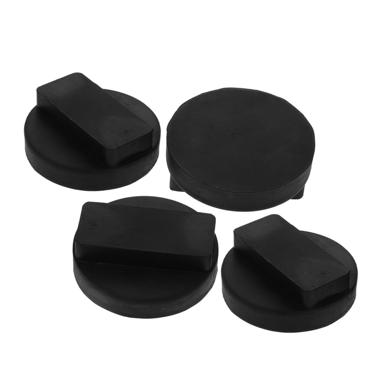 HAWILLOSCH 4 Stück Wagenheber Gummiauflage Pads Quetschschweiß Wagenheber Adapter Gummi Pad Für Rangierwagenheber Universal Gummipads Für PKW Und SUV Wagenheber Zubehör von HAWILLOSCH