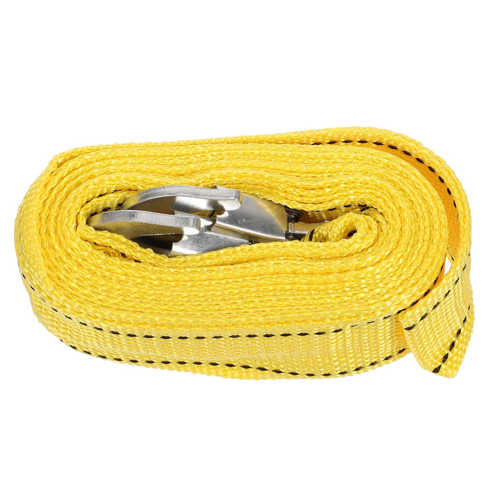 HAWILLOSCH Auto Abschleppseil Riemen Gestell Trizeps Fitness-Armbänder Rolle Winde Abschleppseil für LKW Auto Schleppseil Abschleppgurt für Fahrzeuge LKW-Abschleppgurt mit Haken Nylon Yellow von HAWILLOSCH