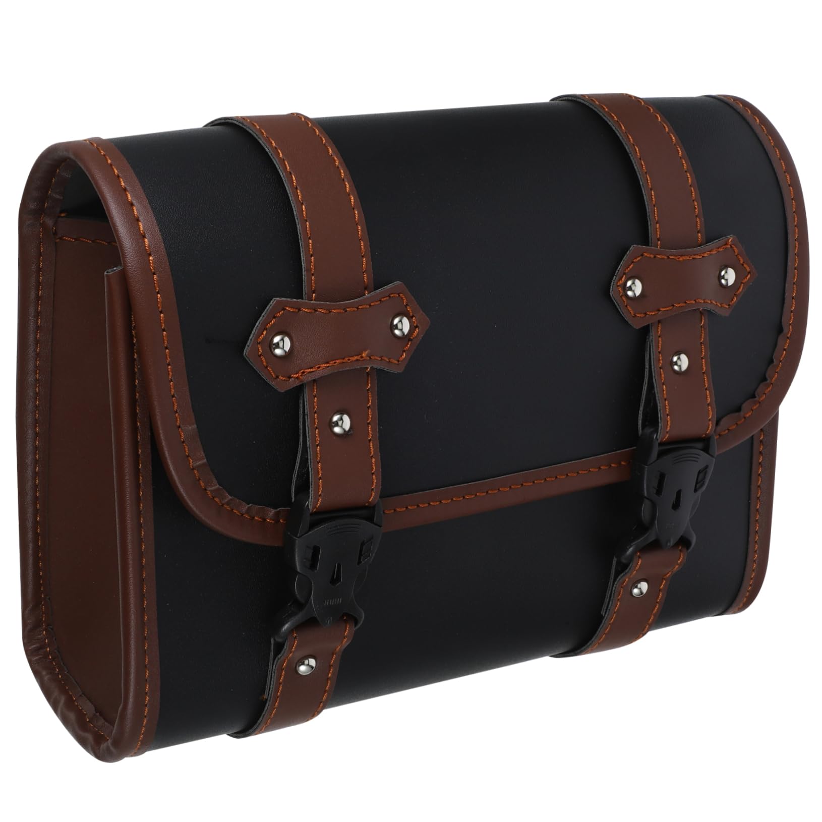 HAWILLOSCH Seitentasche motorradtaschen Satteltaschen -Lenkertasche Werkzeugtaschen für Motorräder Gabeltaschen für Motorräder Satteltasche PU-Leder Brown von HAWILLOSCH