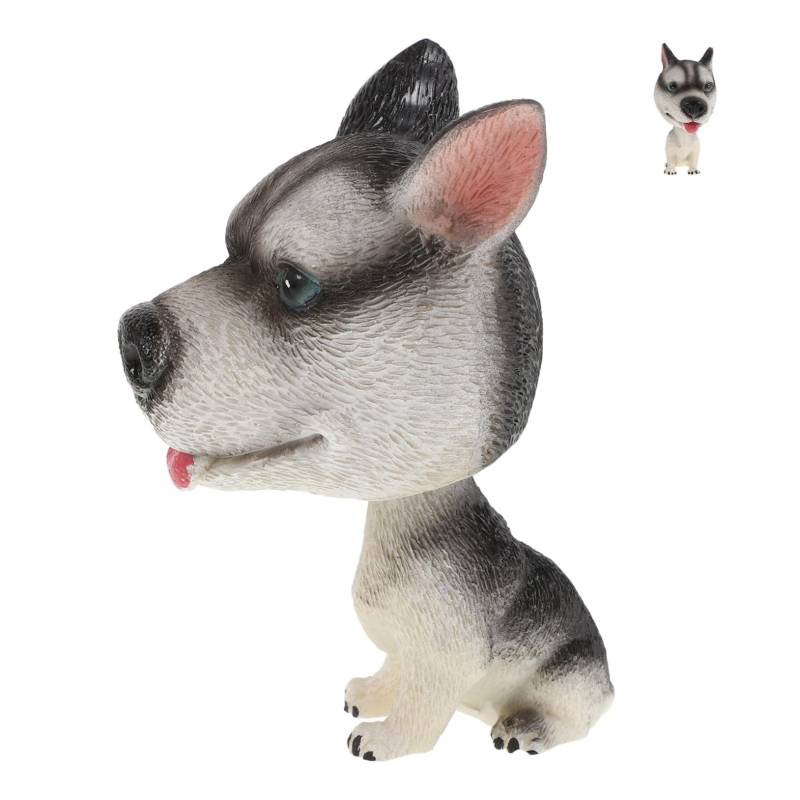 HAWILLOSCH üßes Auto Armaturenbrett Zubehör Cartoon Hund Kopf Wackel Figur Für Auto Innenraum Niedlicher Hund Bobblehead Aus Resin Für Das Armaturenbrett von HAWILLOSCH