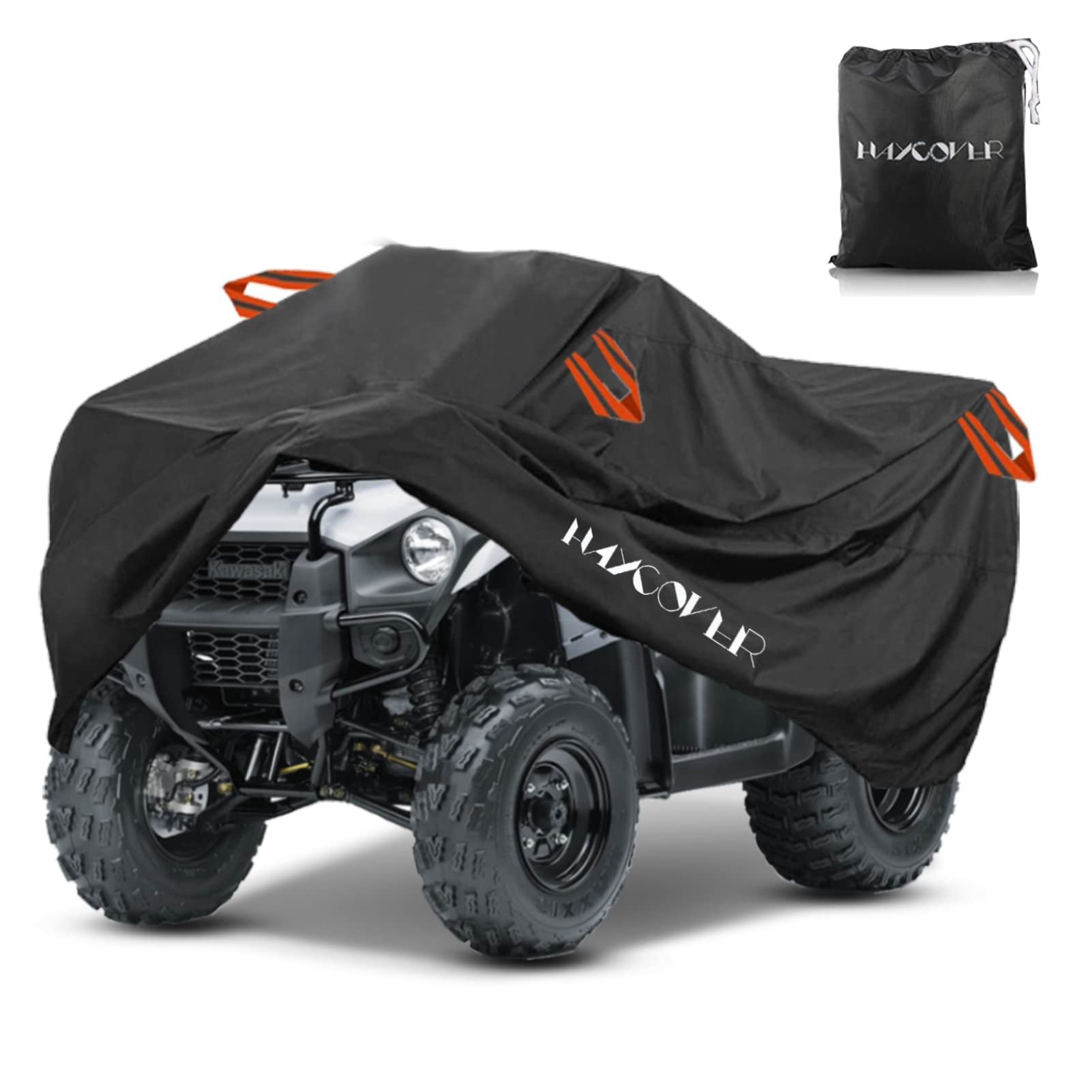 ATV-Abdeckung, strapazierfähig, wasserdicht, regenfest, staubdicht, 210D-Gewebe, UV-beständig, 4 Räder, Abdeckung für Outdoor-Lagerung, 210 x 120 x 115 cm von HAYCOVER