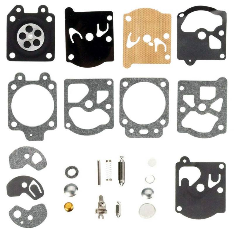 10-teiliges Vergaser-Reparaturset, kompatibel mit K10-WAT WA WT Mdel 2-Takt-Saitentrimmer, Vergaser-Rekonstruktionsset, Gartenmäher, Werkzeug, Vergaser (1 Set) von HAYGTRE