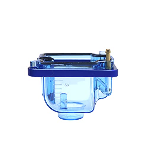 Vergaser Schwimmerschale Comp Chamber Transparent Ölbecher Kompatibel für PWK I/II/III PWK IV/KSR EVO(B Blau) von HAYGTRE