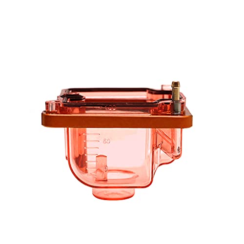 Vergaser Schwimmerschale Comp Chamber Transparent Ölbecher Kompatibel für PWK I/II/III PWK IV/KSR EVO(B Orange) von HAYGTRE