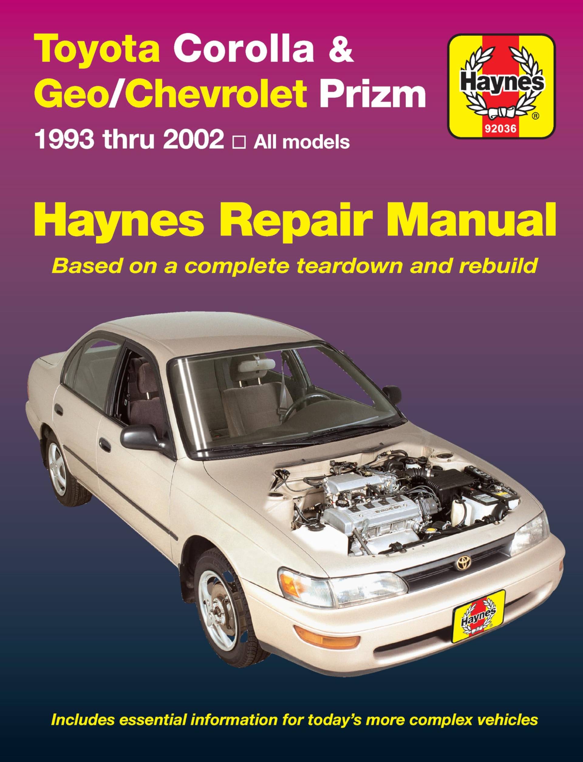 Toyota Corolla and Geo/Chev Prizm Auto Repair Manual 93-02 (Haynes Manuals) von HAYNES