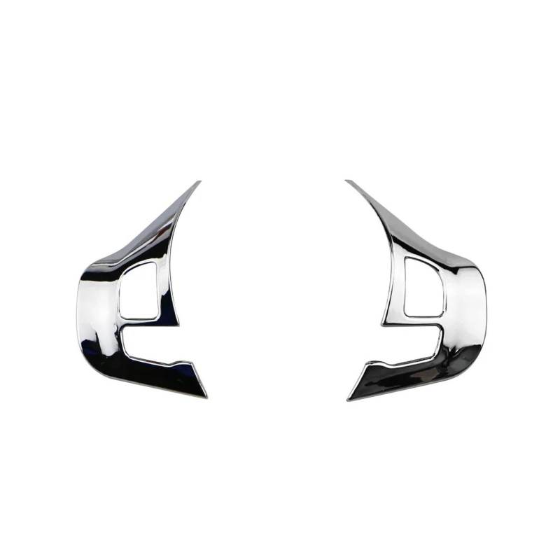 HAZYZKDM Glänzende Trim Wrap Cover Emblem Aufkleber Lenkrad Aufkleber Innenzubehör Für Peugeot 208 2008 2014–2017 Lenkradbezug(Glossy 2pcs) von HAZYZKDM