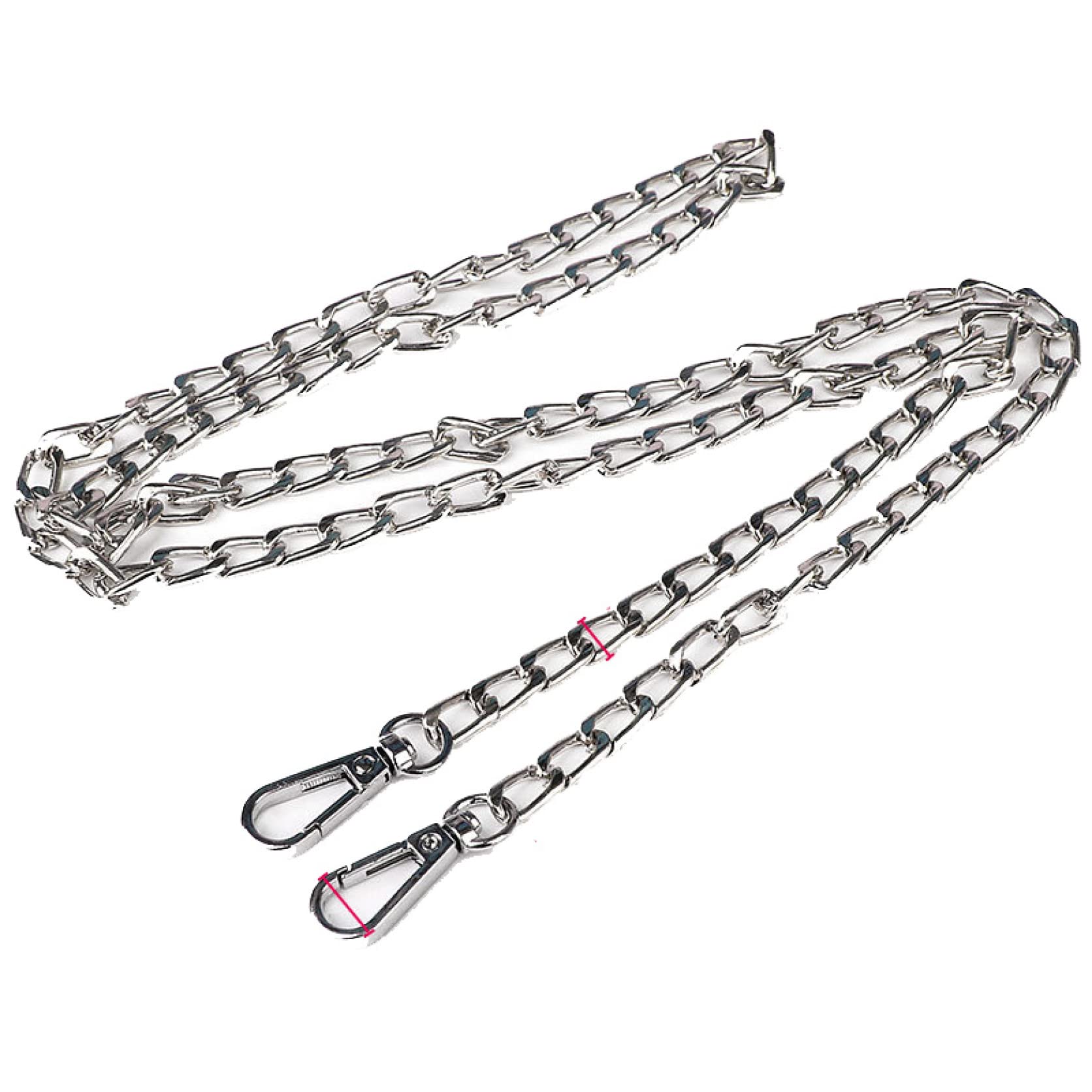 Ersatz-Kettenriemen, 45In Long Solid Color Metal Shoulder Bag Strap Handbag Handles DIY Replacement Purse Chain Straps for Backpack Accessories(Silver) von HBALDTEDC