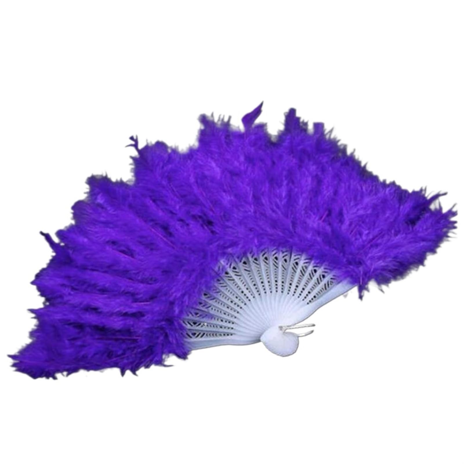 Federfächer Flapper Folding, Faltende Federfächer, Hochzeit, Federfächer, Braut-Handheld, coole Fächer, Hochzeit, Heimdekoration, chinesischer Tanz, Party, Faltfächer(Purple) von HBALDTEDC