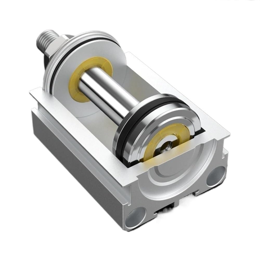 Pneumatik-Zylinder, Luftpneumatischer kompakter dünner Zylinder der SDA B-Serie, Zylinder mit Hub 10 20 25 mm, Zylinder mit Bohrung 12 16 20 32 80 mm Außengewinde(5MM*16MM) von HBALDTEDC