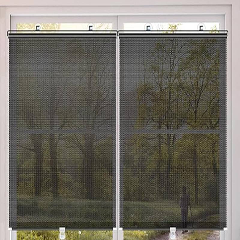 Rollo Fenster Rollo,Verdunkelungsrollos, Verdunkelungsvorhang, 2-teiliger Sonnenschutz-Isoliervorhang, stanzfreier, einziehbarer Fensterrollo for die Wohnküche(40X60CM) von HBALDTEDC