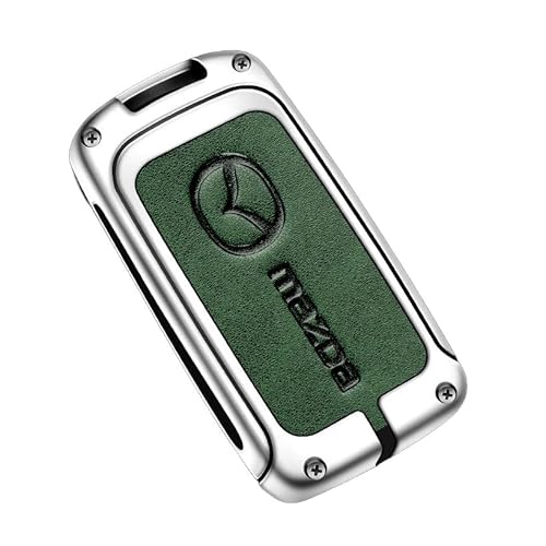 Autoschlüssel Hülle für Mazda 3 Axela 2.0L/1.5L 2014-2021, Schlüsselhülle Schlüsselcover Schutz Schlüssel Gehäuse, Stoßfest Kratzfest Auto Schlüsselgehäuse Schlüsselanhänger,F Green1 von HBANMK