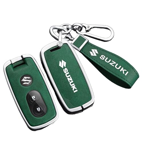 Autoschlüssel Hülle für Suzuki SX4 Vitara S-cross Alivio, Schlüsselhülle Schlüsselcover Schutz Schlüssel Gehäuse, Stoßfest Kratzfest Auto Schlüsselgehäuse Schlüsselanhänger,C Green von HBANMK