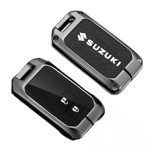 Autoschlüssel Hülle für Suzuki Swift Jimny, Schlüsselhülle Schlüsselcover Schutz Schlüssel Gehäuse, Stoßfest Kratzfest Auto Schlüsselgehäuse Schlüsselanhänger,B Black-1 von HBANMK
