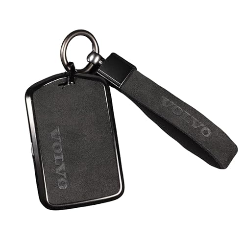 Autoschlüssel Hülle für Volvo XC60 S60 XC90 S90 V60 V90 XC40, Schlüsselhülle Schlüsselcover Schutz Schlüssel Gehäuse, Stoßfest Kratzfest Auto Schlüsselgehäuse Schlüsselanhänger,D Black von HBANMK