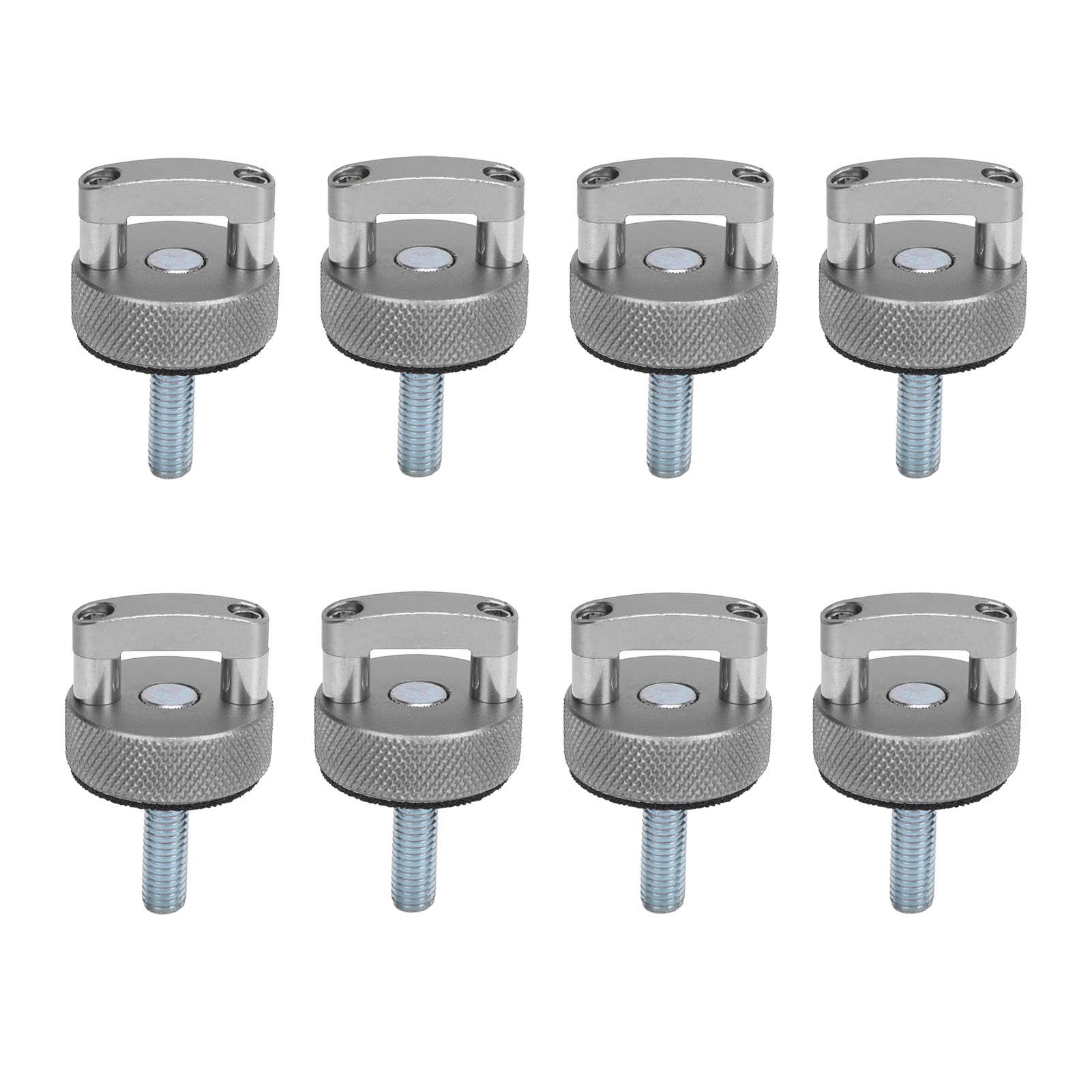 8er-Pack Rändelschrauben, Hardtop-Schnellverschluss, Stahl, Billet-Aluminium, M8 1,25 Gewinde, integrierter D-Ring für Bronco 2dr 4dr (Silber) von HBBursts