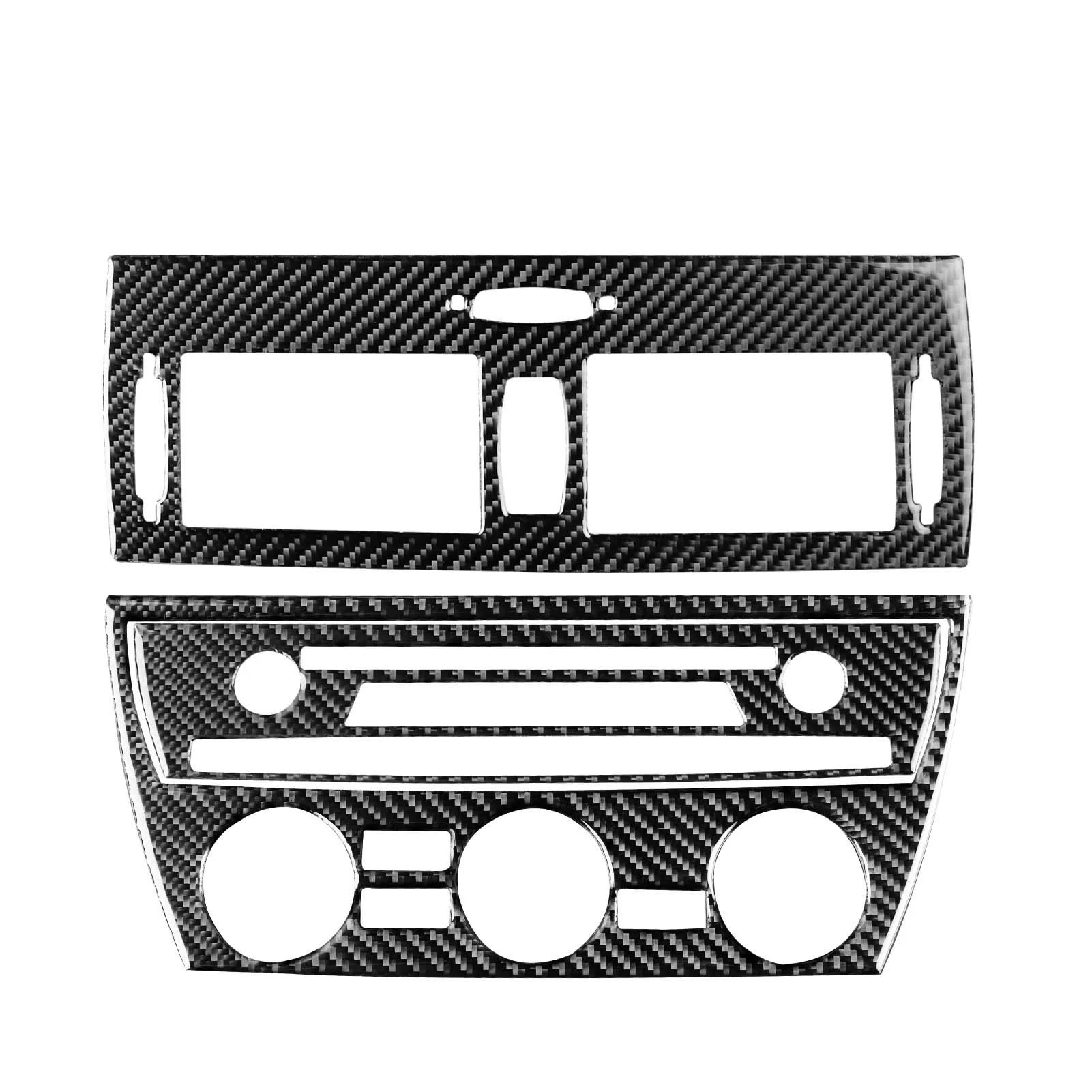 HBIS CD-Panel Dekorative Kompatibel Mit X3 E83 2004 2005 2006 2007 2008 2009 2010 Autoinnenraumklimaanlage CD-Steuerung Dekorrahmen Autozubehör(Carbon Fiber B) von HBIS