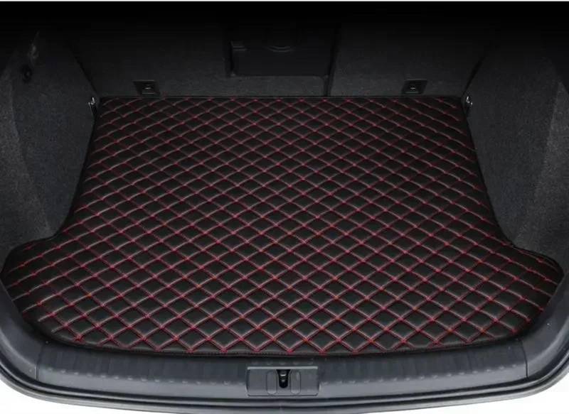 HBIS Kofferraumwanne Kompatibel Mit Hyundai Für Tucson NX4 2022 2023 Kofferraummatten Autozubehör Aufbewahrungsauflage Auto All-Inclusive Kofferraummatte Gepäckauskleidung Teppich(Black Red,Size4) von HBIS