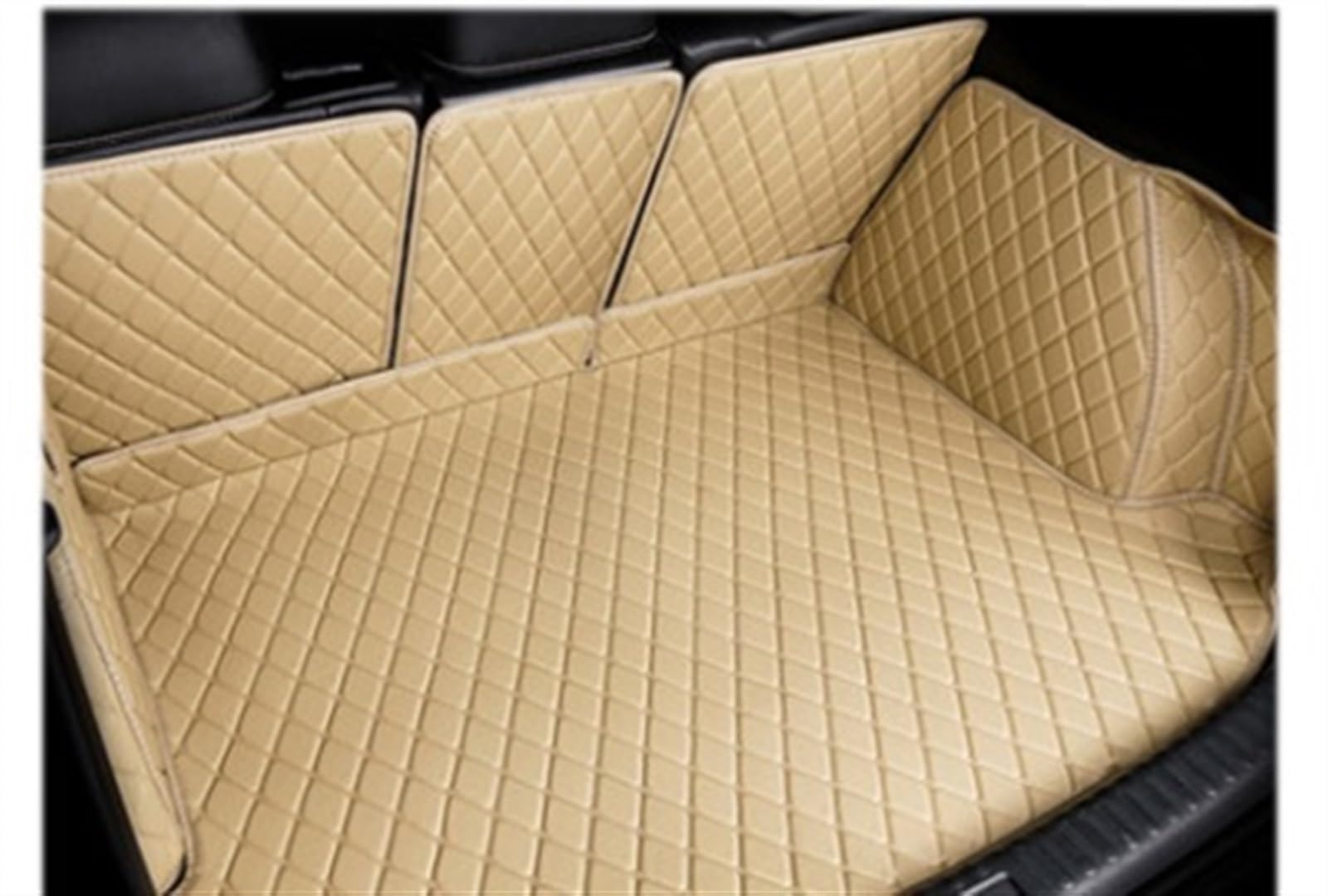 HBIS Kofferraumwanne Kompatibel Mit Hyundai Für Tucson TL 2015 2016 2017 2018 2019 Kofferraum-Kofferraummatte Liner Pad Liner Bodenschutz Fahrzeugteppich-Zubehör(Beige,Size1) von HBIS