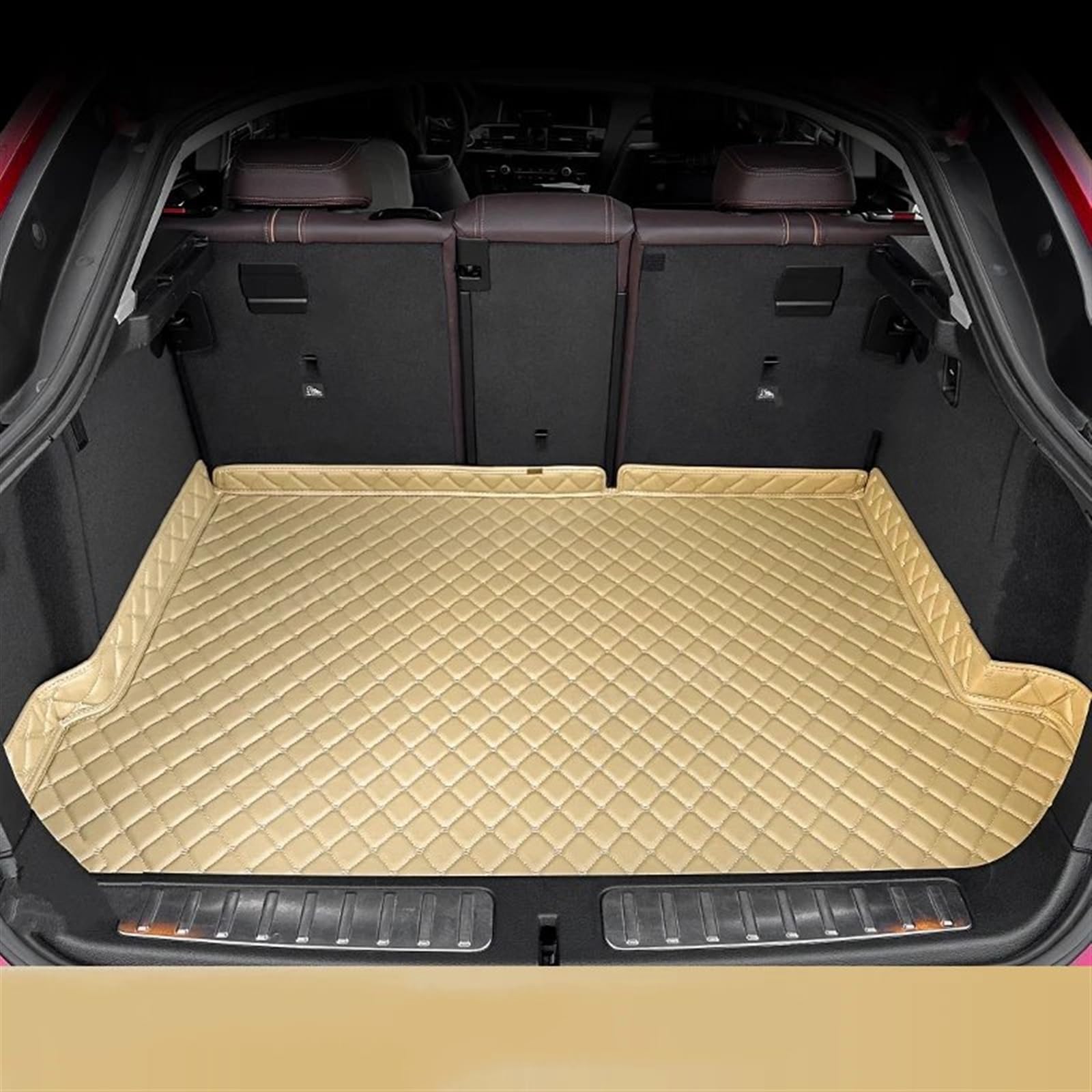 HBIS Kofferraumwanne Kompatibel Mit Lincoln Für MKX 2010 2011 2012 2013, Kofferraummatte, Autozubehör, Kofferraummatte, Kofferraummatte, Bodenschutz(Beige) von HBIS