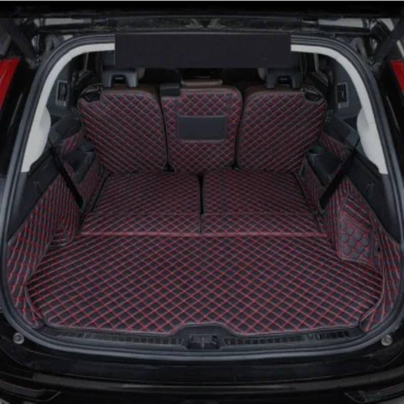 HBIS Kofferraumwanne Kompatibel Mit Volvo Für XC90 2015 2016 2017 2018 2019 2020 2021 2022 2023 2024 Kofferraummatte Liner Accesorios Teppiche Auto Alfombrillas(Red,Size1) von HBIS