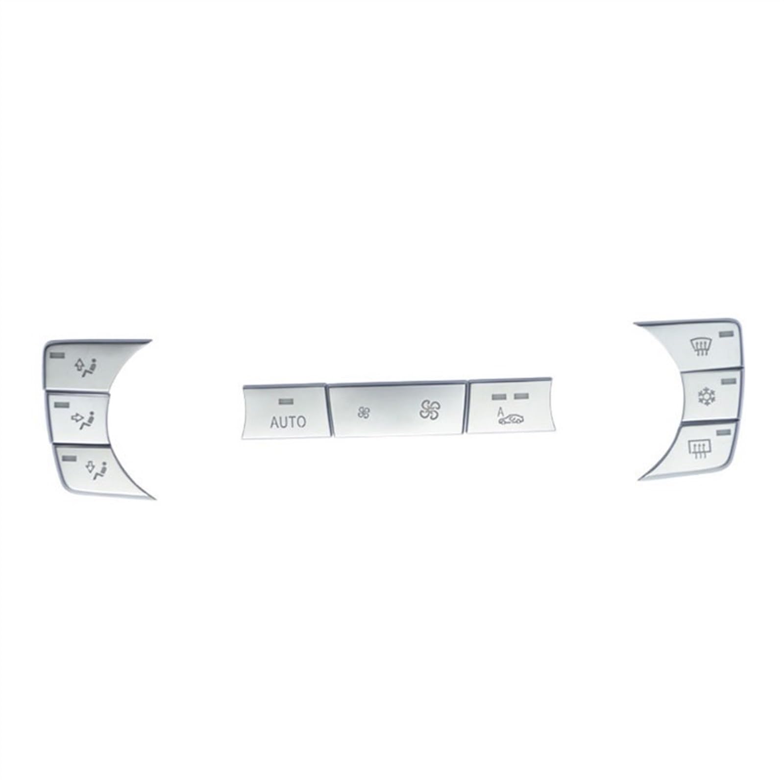 HBIS Kompatibel Mit E90 E91 320 328 Usw. 2005–2012, Klimaanlage, AC-Schalter, Tasten, Abdeckung, Zierleiste, Aufkleber, Chrom, ABS Automodifikation(9 PCS) von HBIS