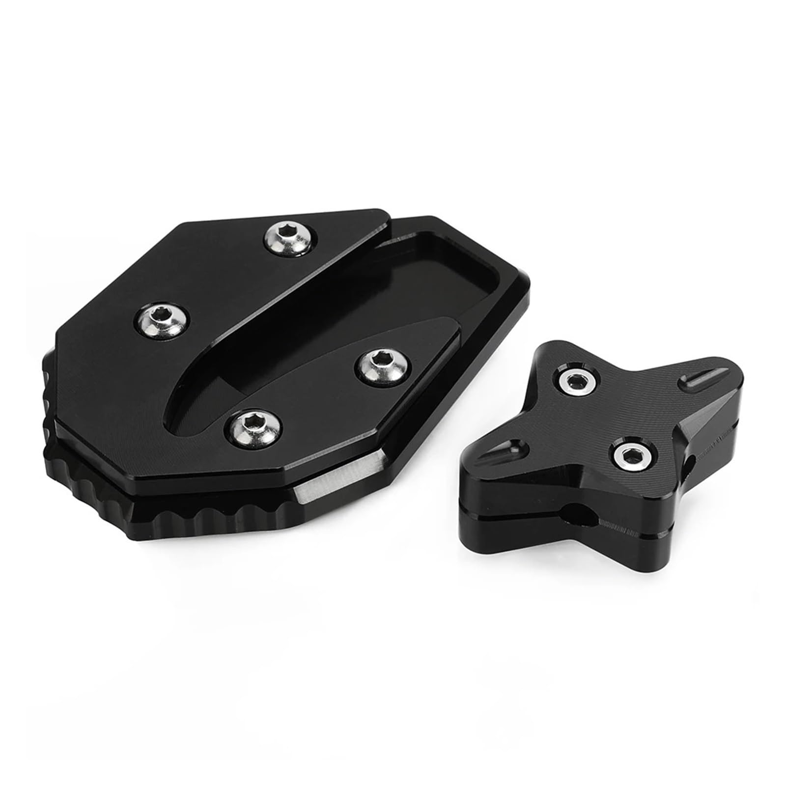 FÜR Y&AMAHA Für NMAX155/NMAX125 2020-2023 Motorrad Kickstand Extender Fuß Seitenständer Verlängerung Fuß Pad Platte Unterstützung(A SET BLACK) von HBJzxlOK