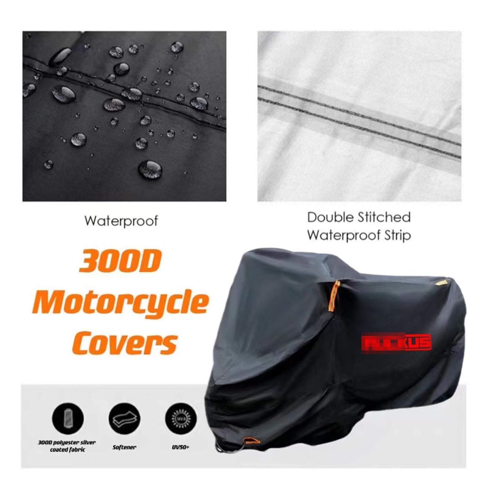 Für H&ONDA für R&uckus Dicker 300D-Motorrad-Regenschutz, wasserdichter Outdoor-Schutz, Staubschutz(4XL) von HBJzxlOK