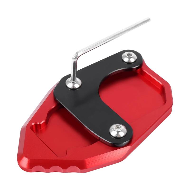 Für H&onda CRF 300 L CRF 300 Für Rally CRF300L 2020-2023 Motorrad CNC Kickstand Fuß Seitenständer Vergrößern Verlängerung Pad Stützplatte(Red) von HBJzxlOK