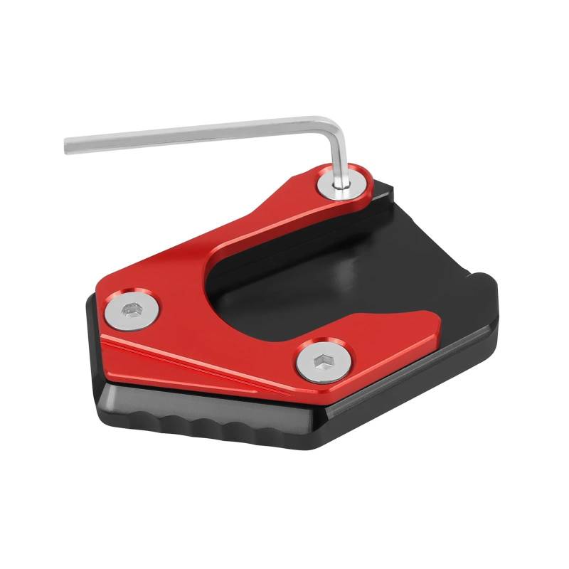 Für H&onda Für FORZA 350 300 NSS350 2021-2024 Motorrad Fußseitenständer Vergrößern Platte Kickstand Extension Pad(Red) von HBJzxlOK