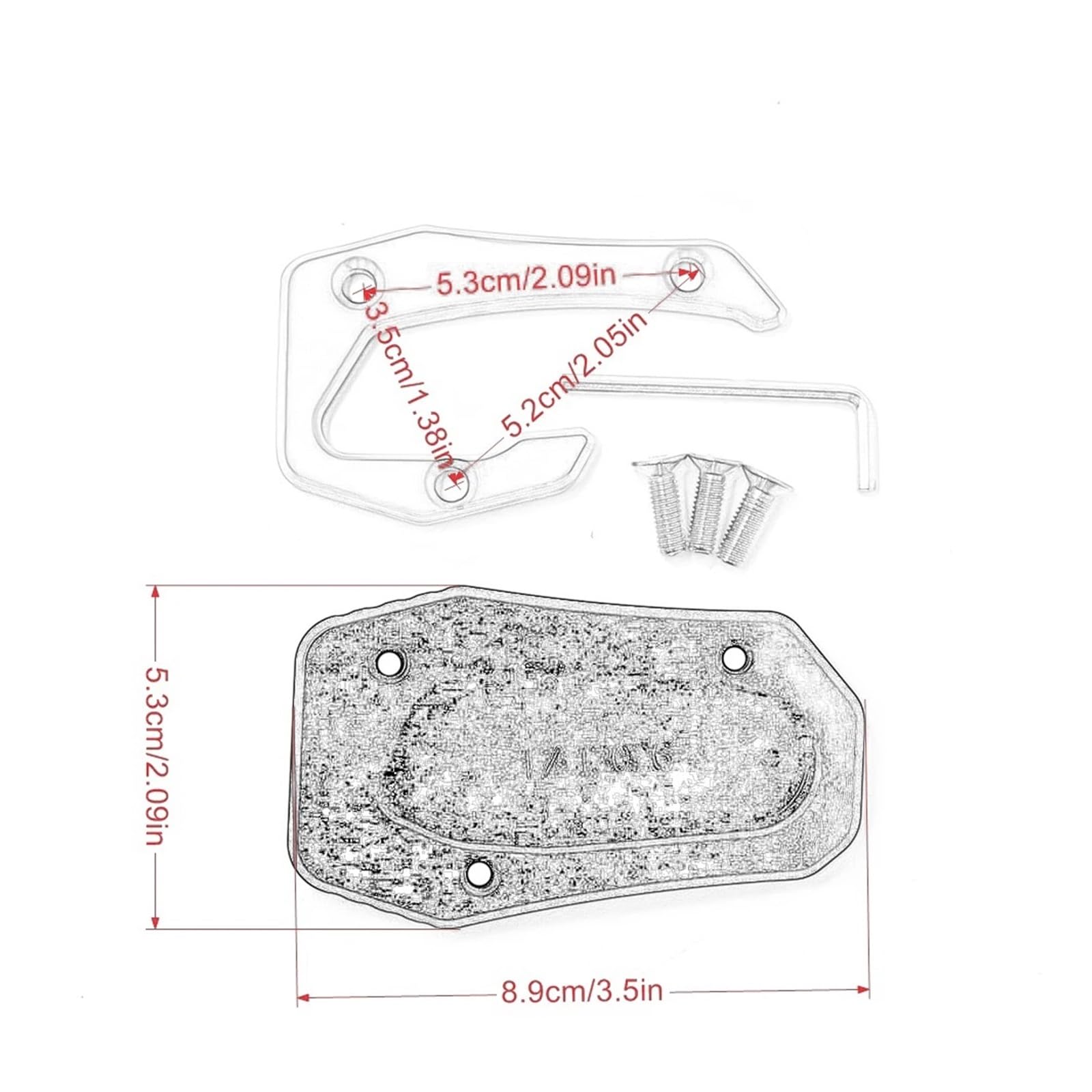 Für Y&AMAHA T-Max 560 TMAX 530 SX DX Für TECH MAX TMAX560 2017-2022 Motorrad Kickstand Fuß Seitenständer Verlängerungspad Vergrößerungsplatte(Titanium 1) von HBJzxlOK