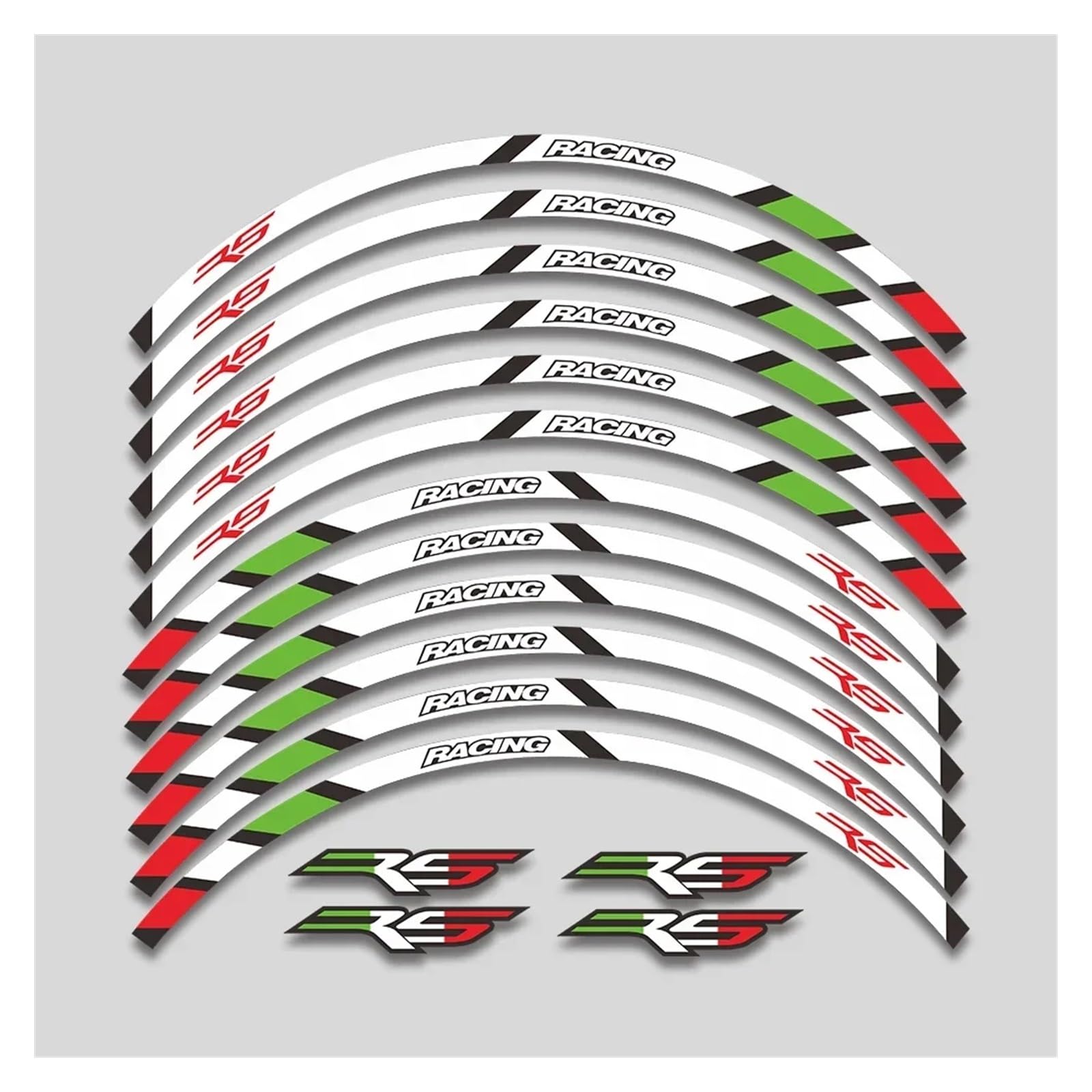 HBJzxlOK Für A&prilia RS 125 Rs125 17 Zoll Motorrad Aufkleber Felge Reifen Wasserdicht Aufkleber Räder Nabe Reflektierende Streifen Klebeband Set(White B1) von HBJzxlOK