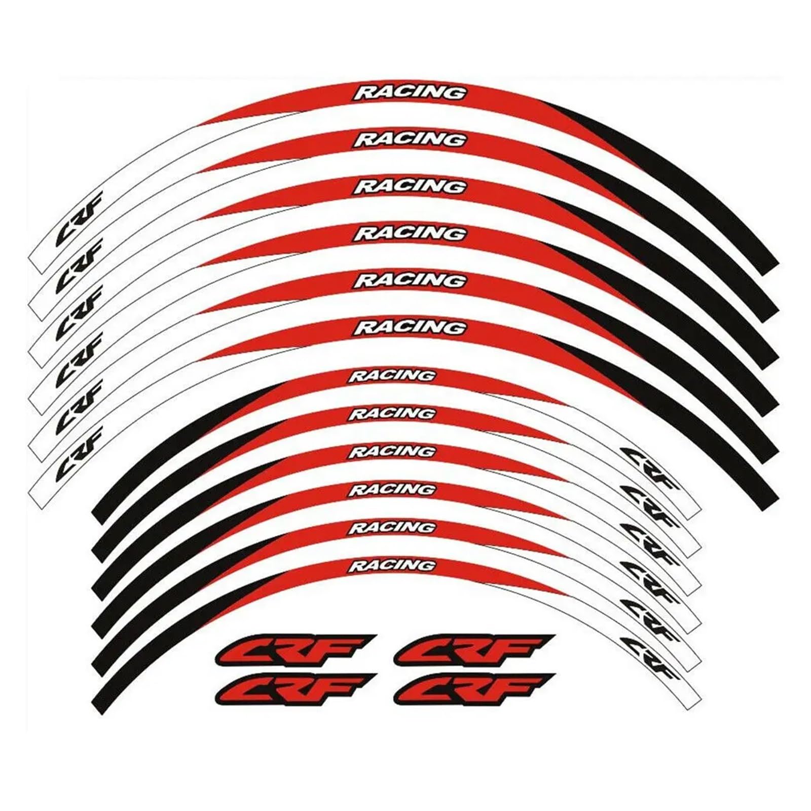 HBJzxlOK Für H&ONDA Für CRF450X CRF 450X 2005-2021 21 "18" Felge Motorrad Räder Aufkleber Abziehbilder Reflektierende Streifen Set(Red B) von HBJzxlOK