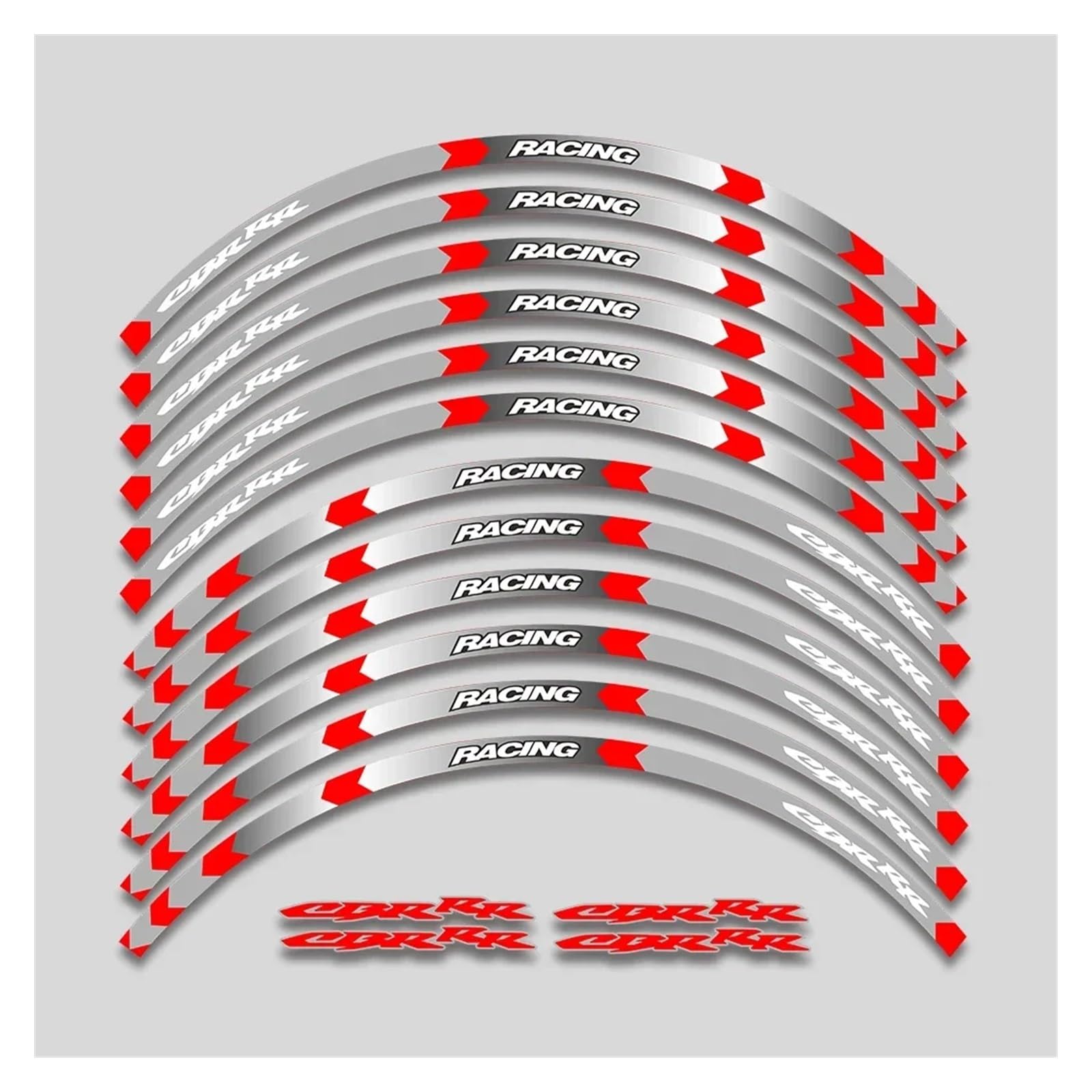 HBJzxlOK Für H&onda CBR600RR CBR929RR CBR954RR CBR1000RR CBR 600RR 1000RR 954RR Motorrad Radnabe Aufkleber Felge Reflektierende Streifen Aufkleber(1L B Red) von HBJzxlOK