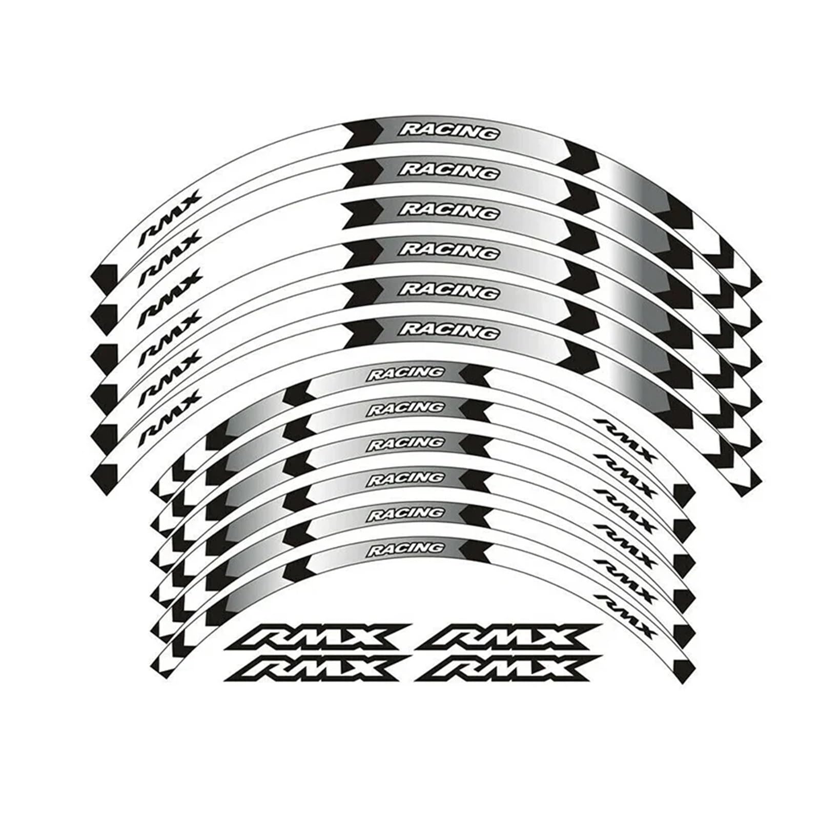 HBJzxlOK Für S&uzuki Für RMZ250 RM Z250 RMZ 250 Z 2004-2021 21" 19" Radnabe Motorradaufkleber Felgenaufkleber Reflektierendes Streifenset(Red 4) von HBJzxlOK