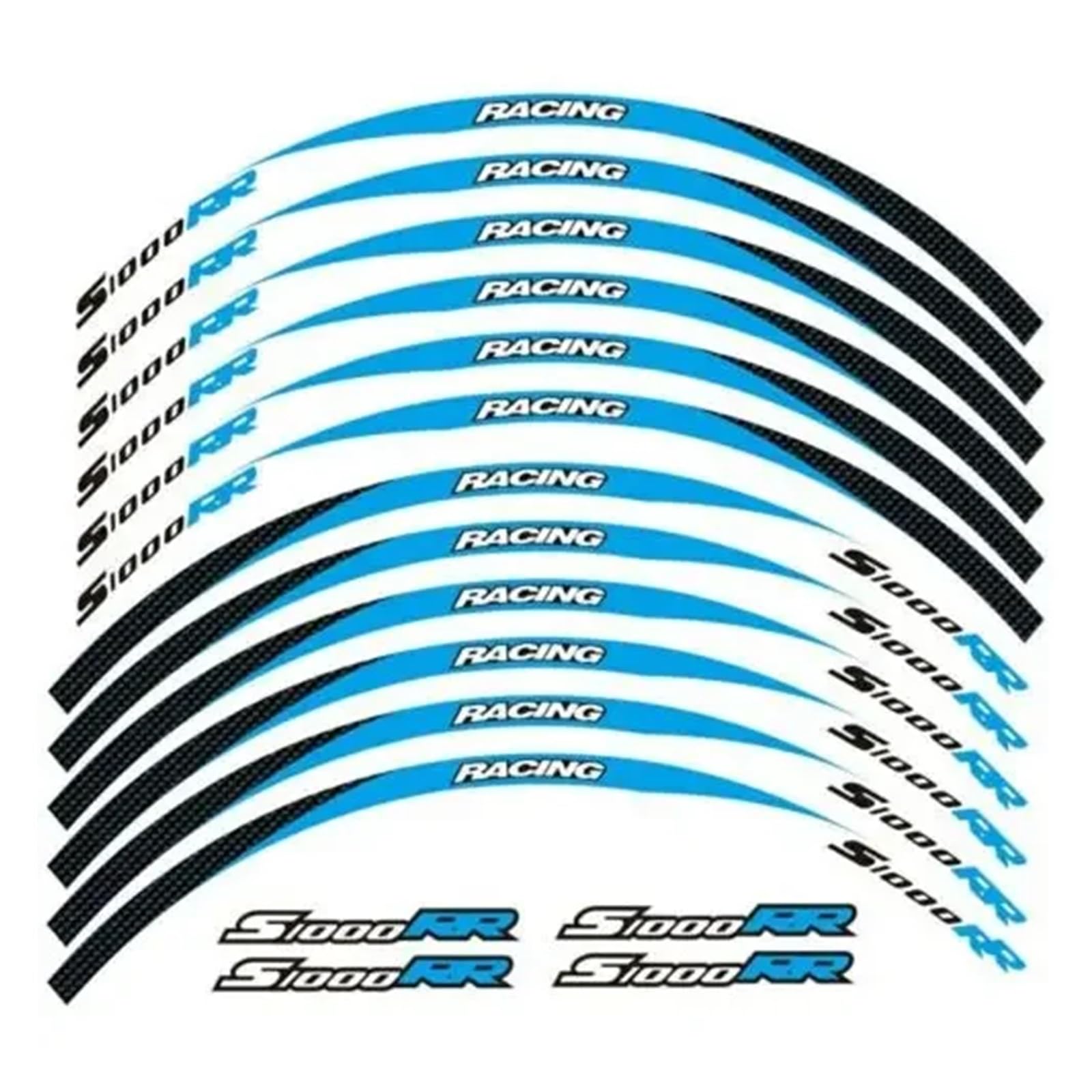 HBJzxlOK Für S1000RR S 1000RR 2009-2022 Motorrad Felge Streifen Decals Band Aufkleber Reflektierende(Color 1) von HBJzxlOK