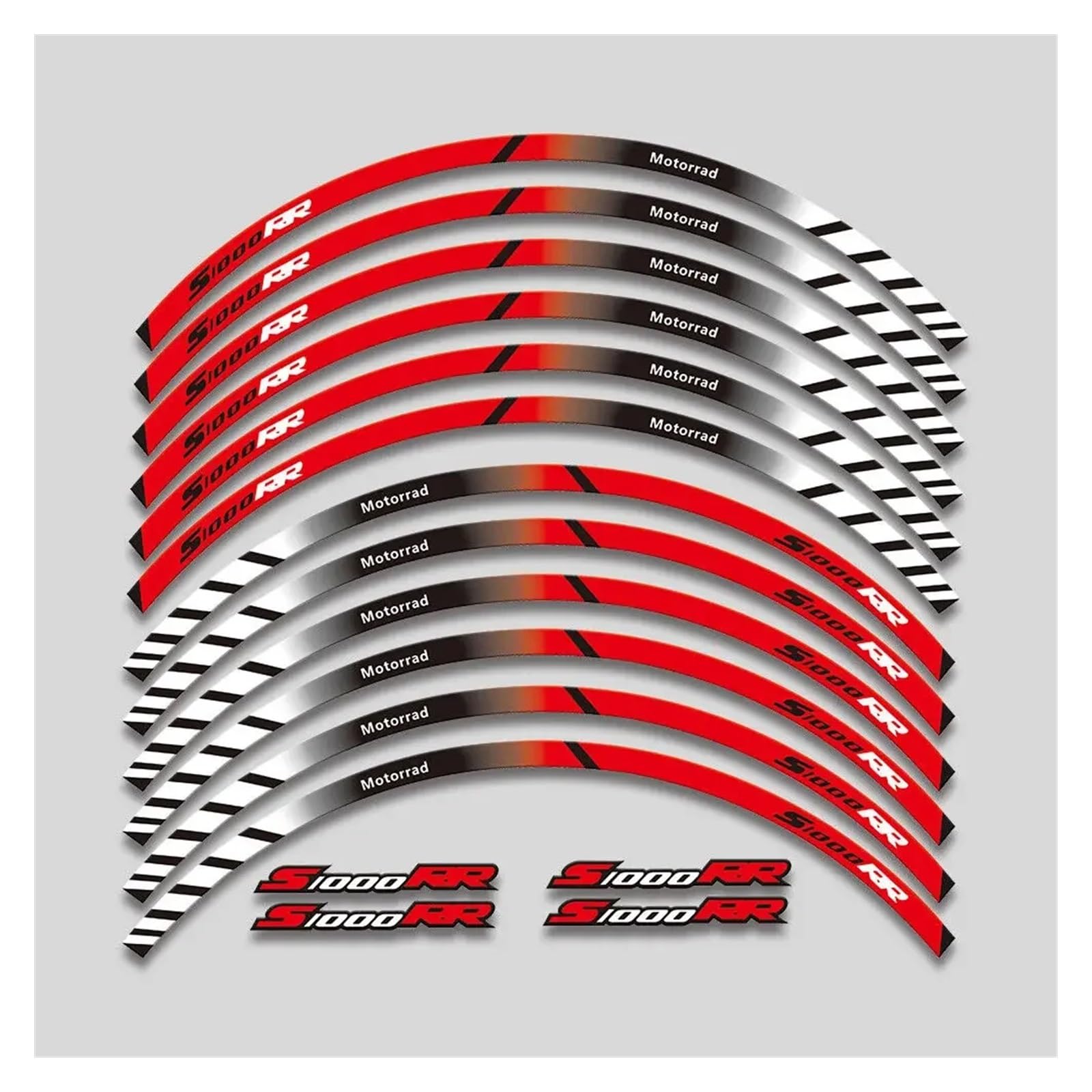 HBJzxlOK Für S1000RR S 1000RR 2009-2022 Motorrad Felge Streifen Decals Band Aufkleber Reflektierende(Color 11) von HBJzxlOK