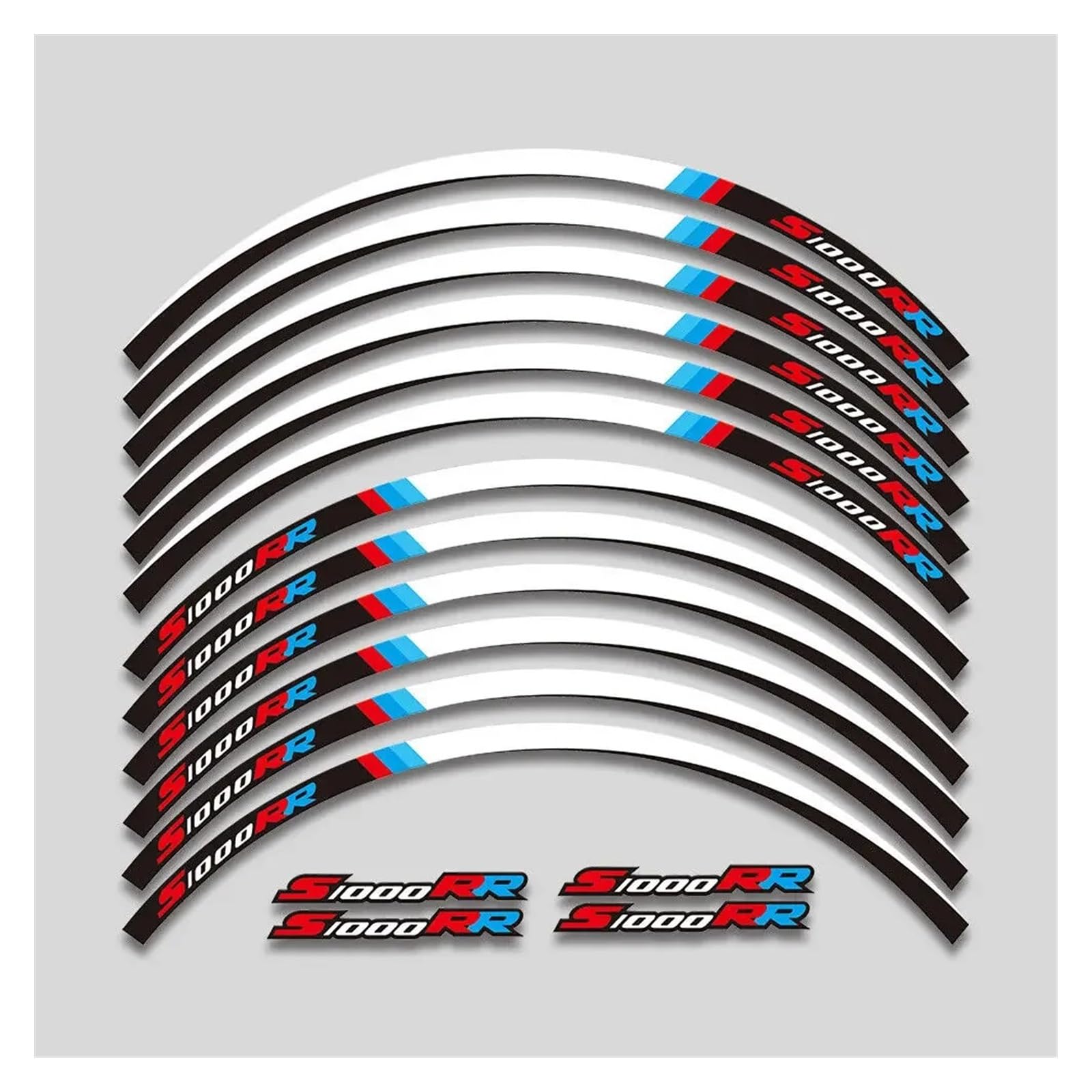 HBJzxlOK Für S1000RR S 1000RR 2009-2022 Motorrad Felge Streifen Decals Band Aufkleber Reflektierende(Color 19) von HBJzxlOK