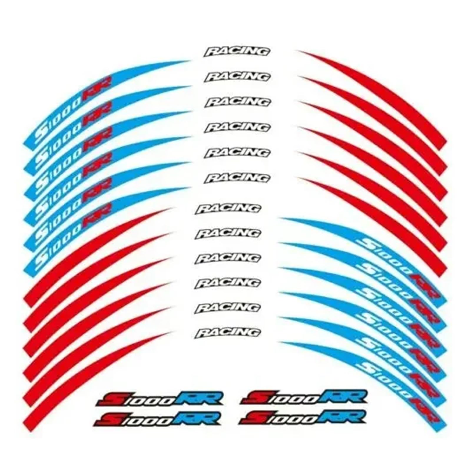 HBJzxlOK Für S1000RR S 1000RR 2009-2022 Motorrad Felge Streifen Decals Band Aufkleber Reflektierende(Color 2) von HBJzxlOK