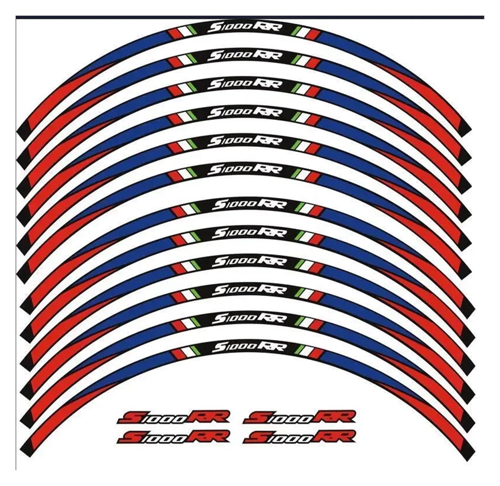 HBJzxlOK Für S1000RR S 1000RR 2009-2022 Motorrad Felge Streifen Decals Band Aufkleber Reflektierende(Color 20) von HBJzxlOK