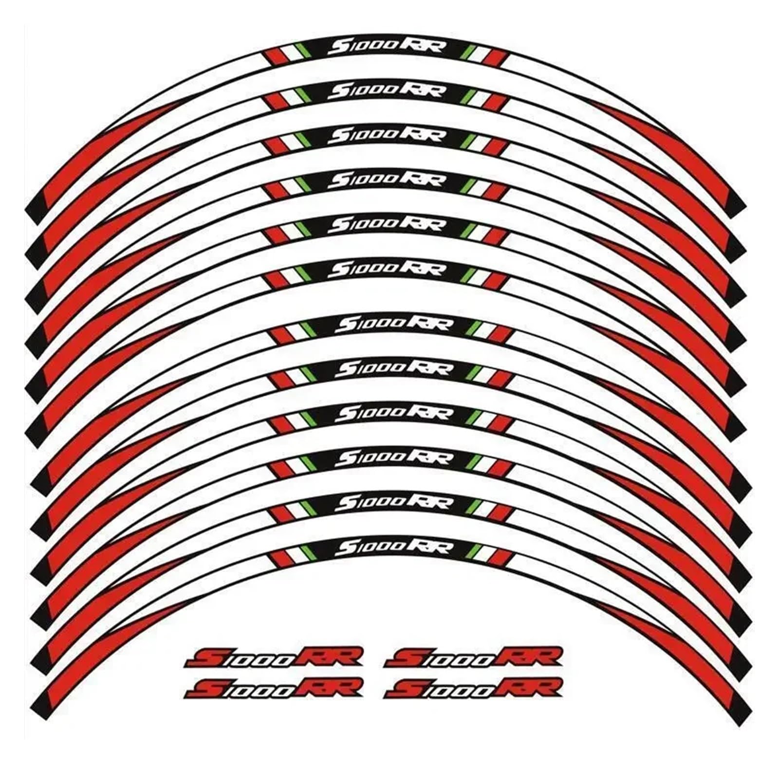 HBJzxlOK Für S1000RR S 1000RR 2009-2022 Motorrad Felge Streifen Decals Band Aufkleber Reflektierende(Color 23) von HBJzxlOK